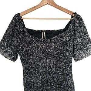 Anthropologie Monochrome Textured Top size M